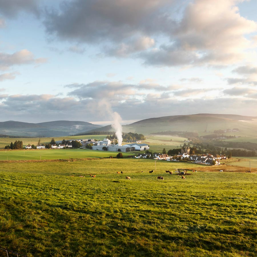 The exterior of The Glenlivet distillery