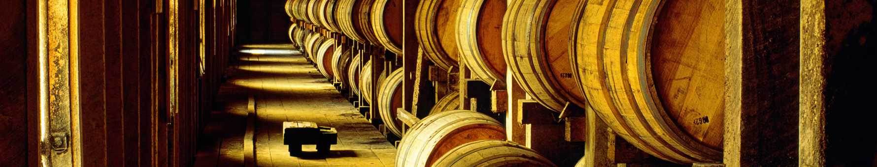 Barrels ageing at a distillery in Tennessee