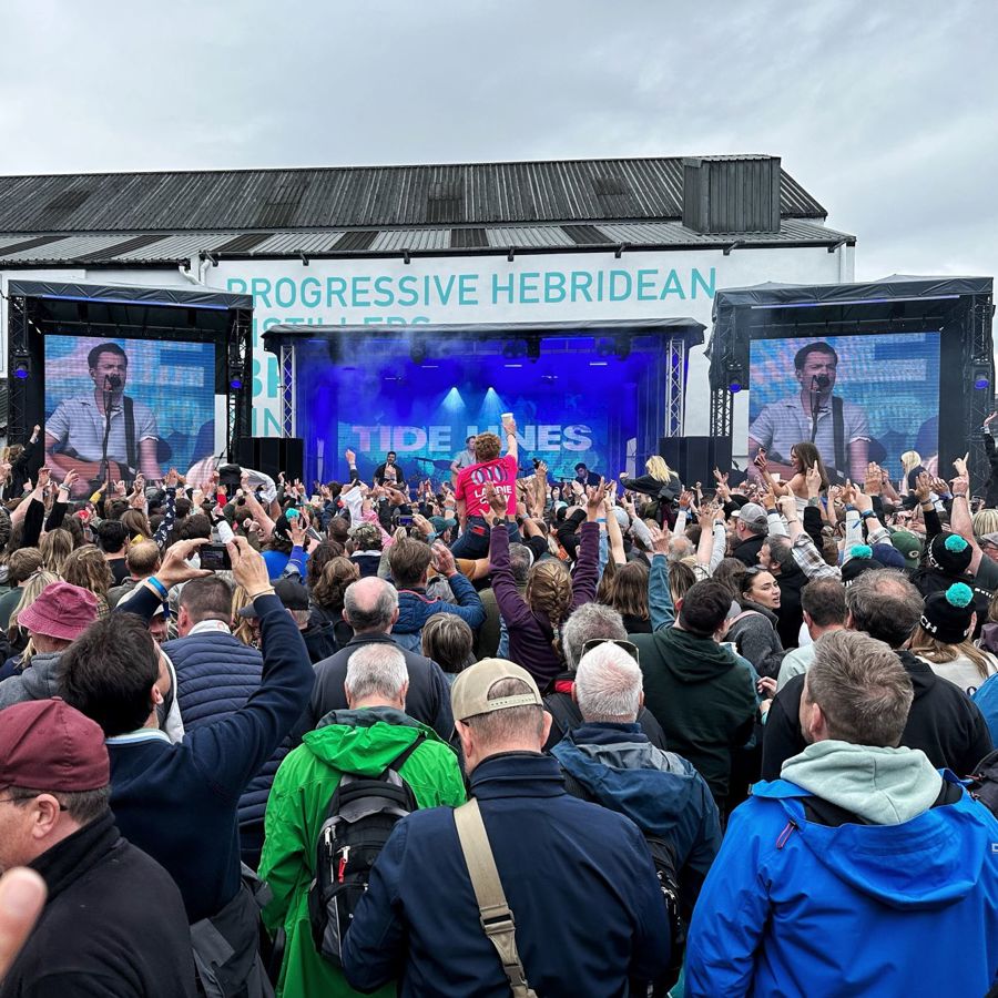 Crowds of whisky fans from around the world come to Islay for the yearly festival