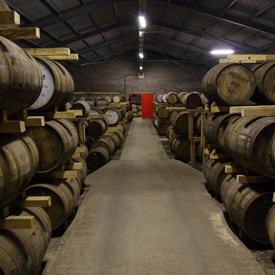 Casks in traditional dunnage warehouses of Signatory Vintage
