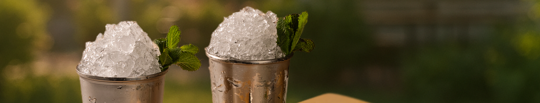 Mint Juleps made with New Riff bourbon