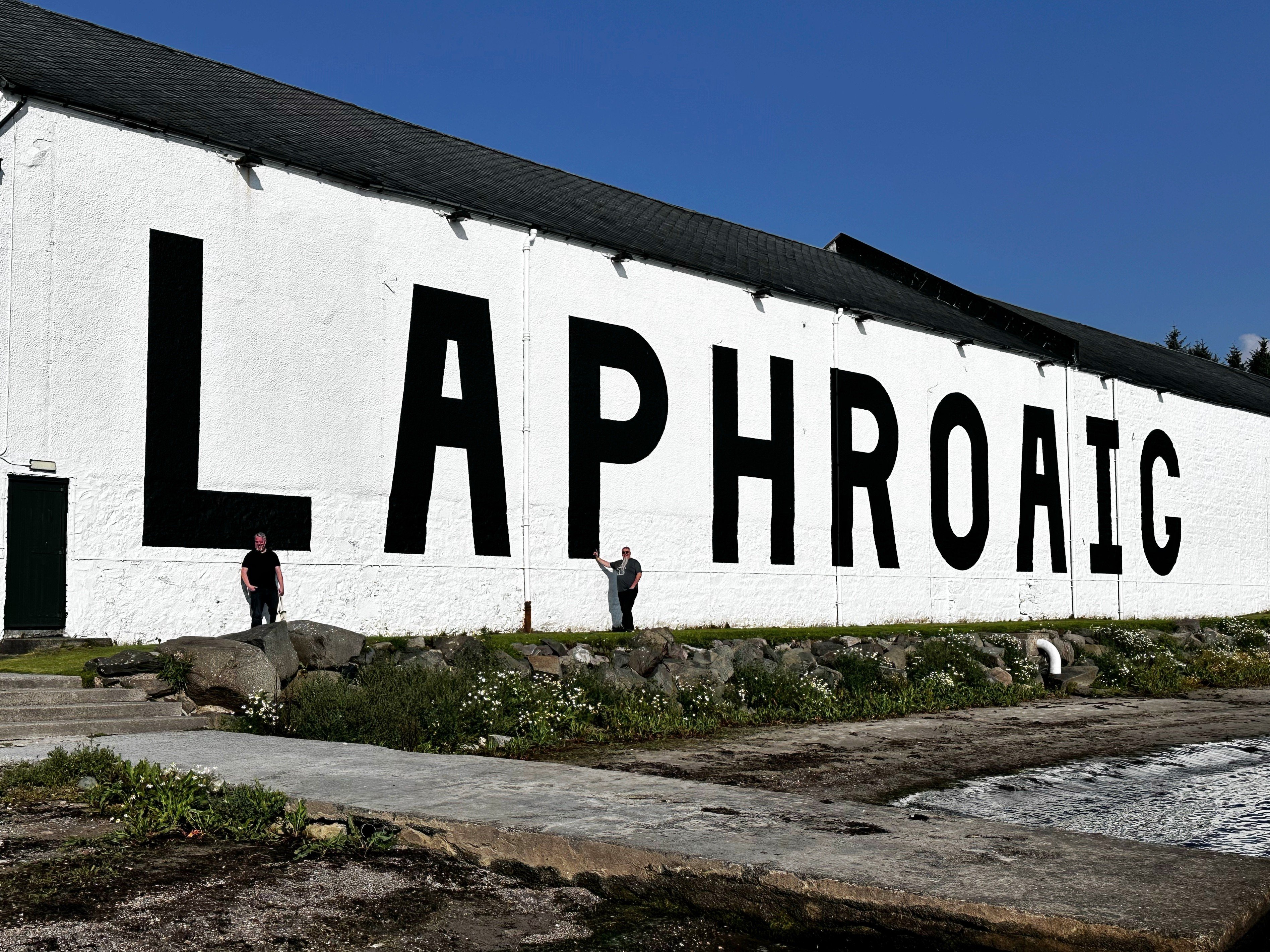 Laphroaig distillery wall