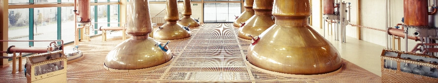 The still house at Glenlivet distillery in Speyside