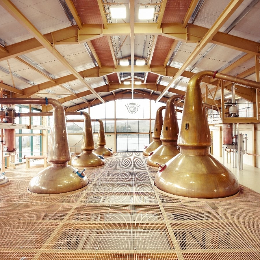 The still house at Glenlivet distillery in Speyside