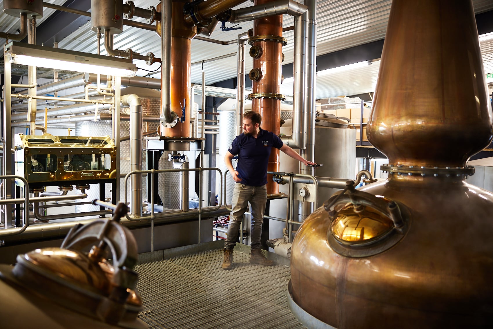 Pot stills at Spirit of Yorkshire