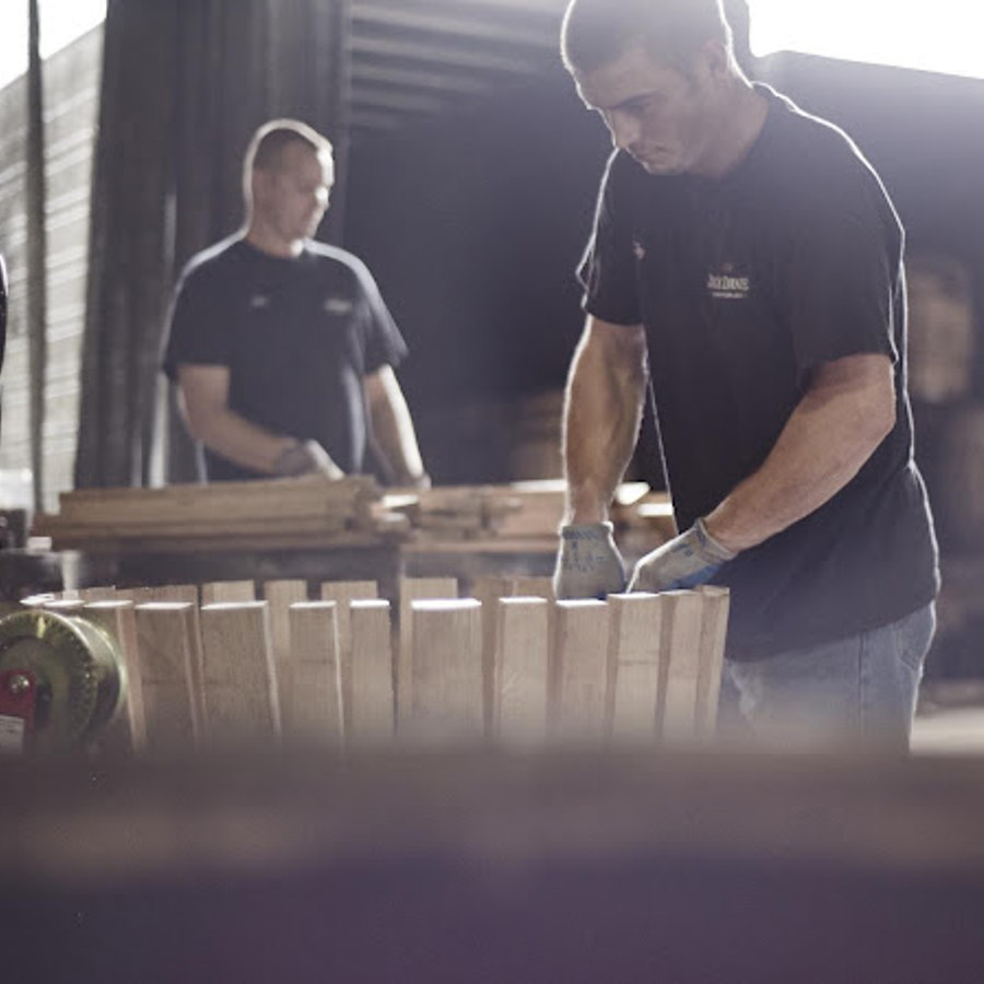 Coopers working at Jack Daniel's distillery in Lynchburg Tennessee