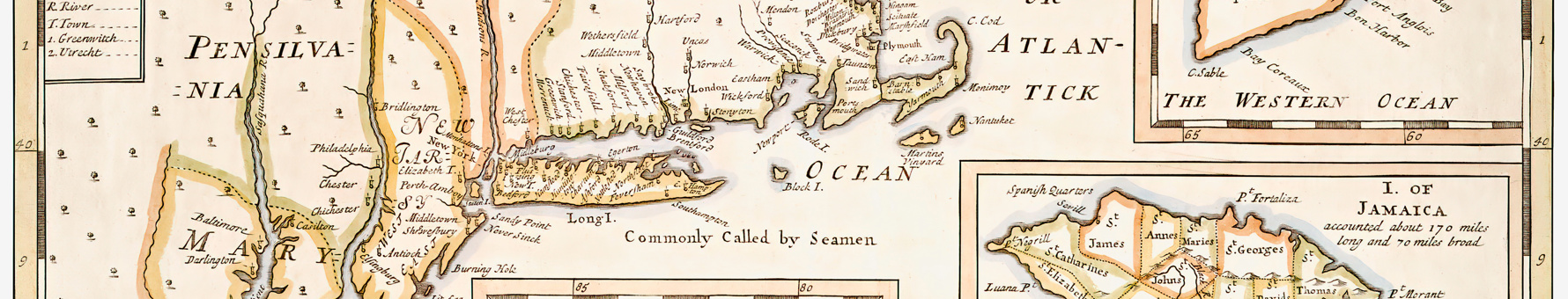A map of the Colonial Caribbean from the early 18th century.