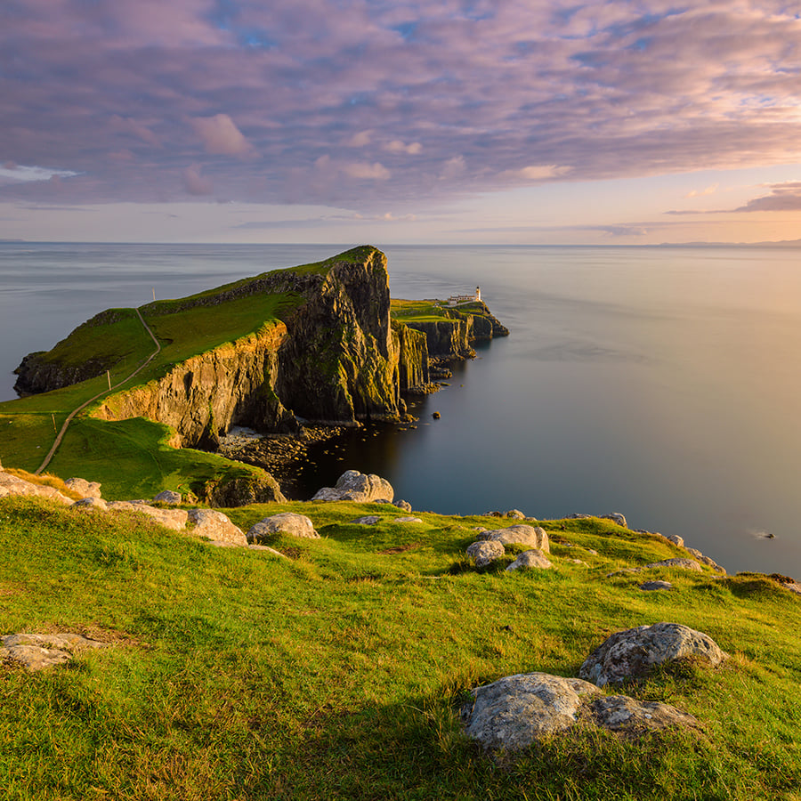 The rugged Scottish coast
