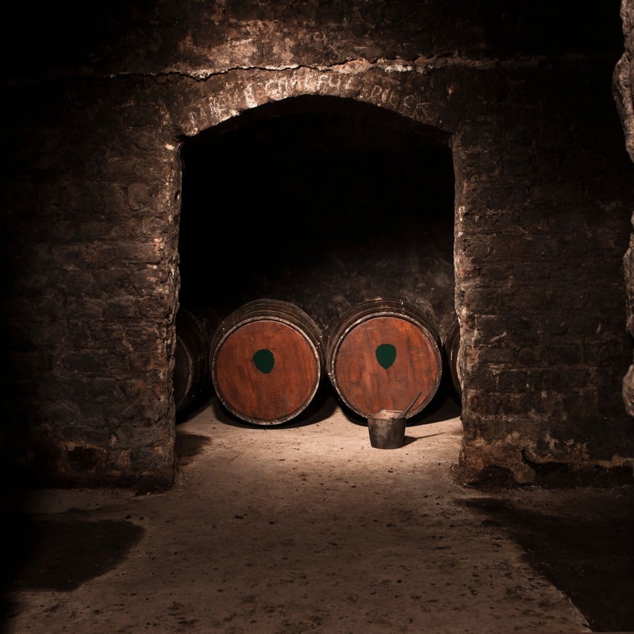 Casks of Green Spot Irish pot still whiskey