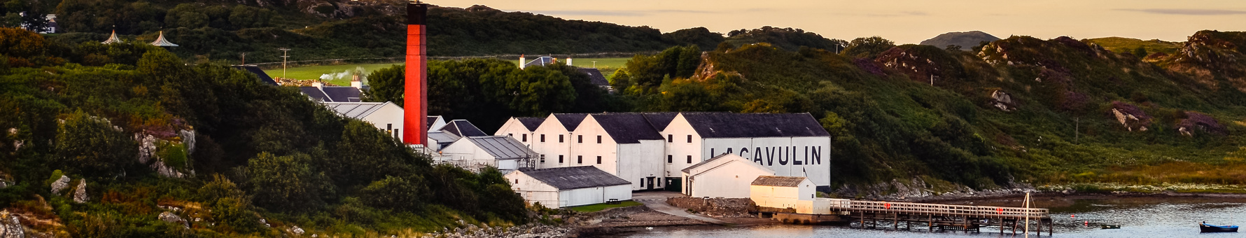 Lagavulin distillery, on the coast of Islay