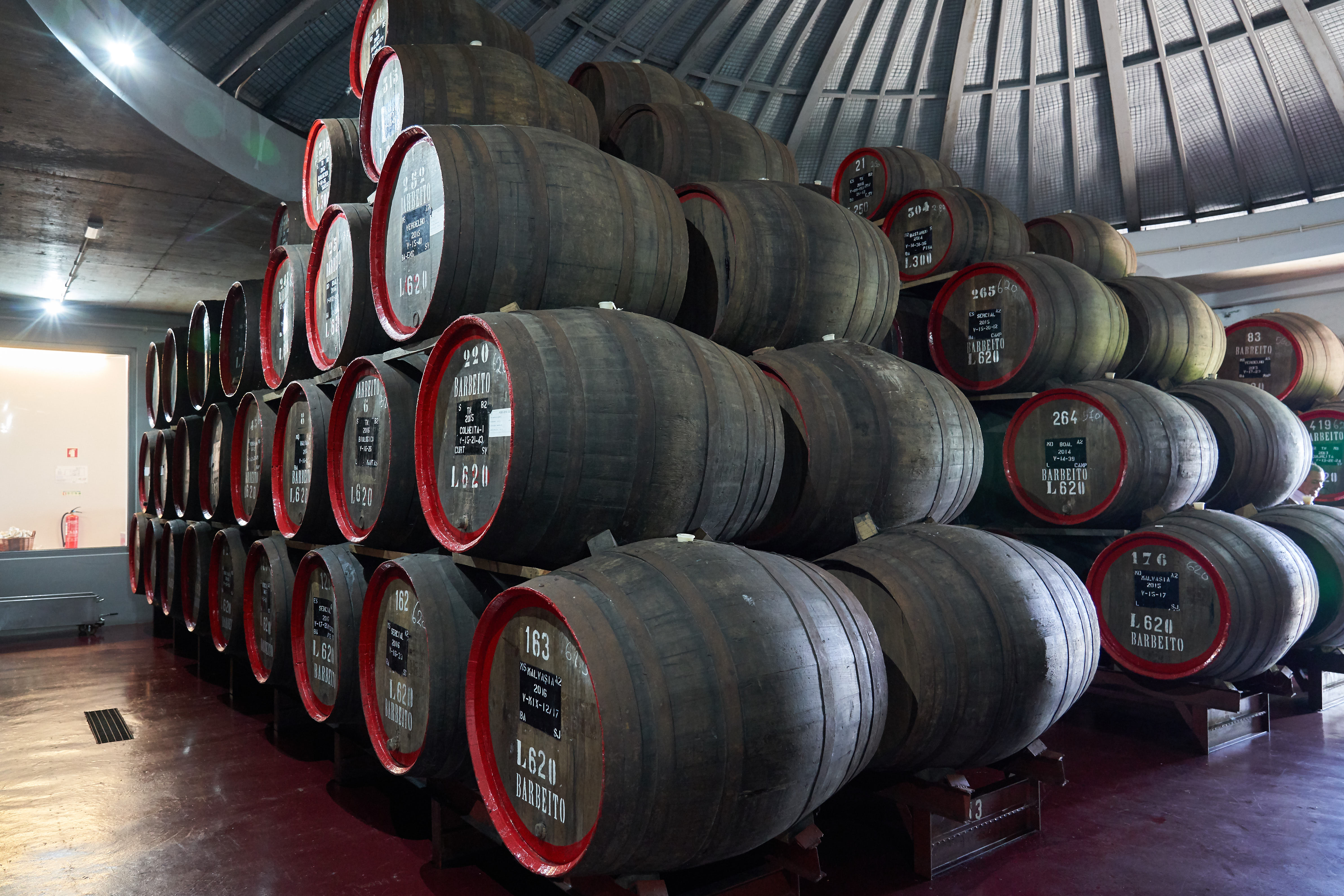 Casks ageing at Barbeito Madeira